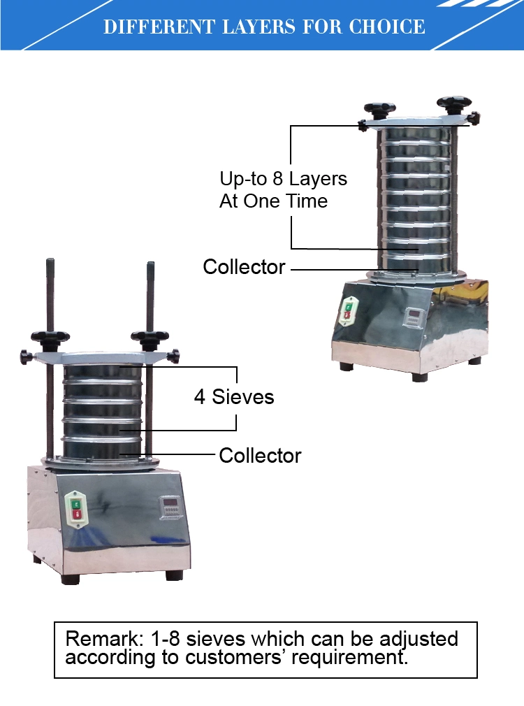 20cm Rotary Vibration Screen Lab Sieve Shaker for Test