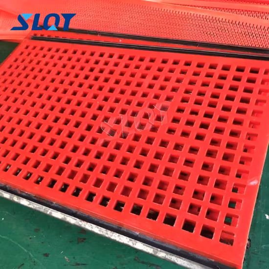 Modulares Vibrationssieb-Entwässerungs-PU-Panel aus Polyurethan und Stahlrahmen